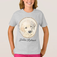 Peinture de chiot d'or Retriever - Art de chien or