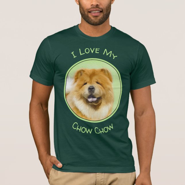 T-shirt Peinture de Chow Chow - Cute Original Dog Art (Devant)