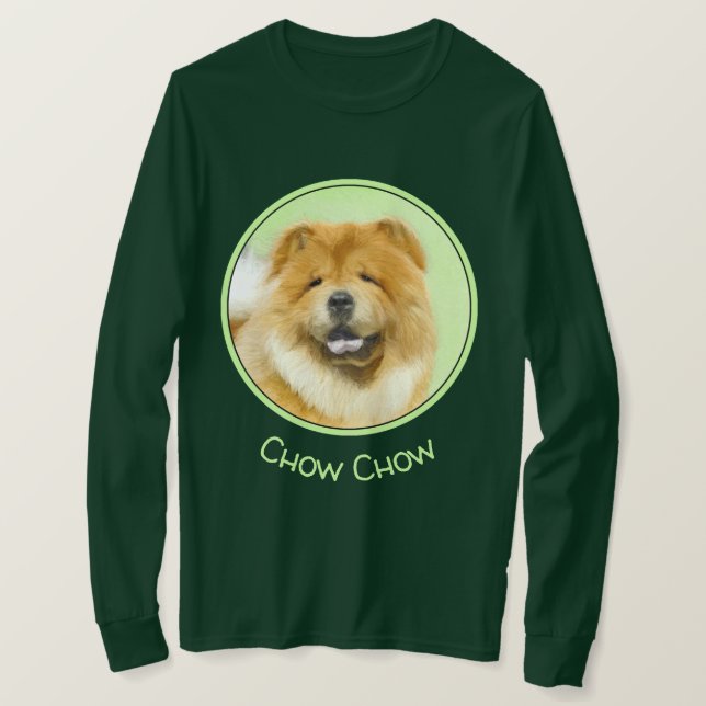 T-shirt Peinture de Chow Chow - Jolie œuvre d'art original (Design devant)