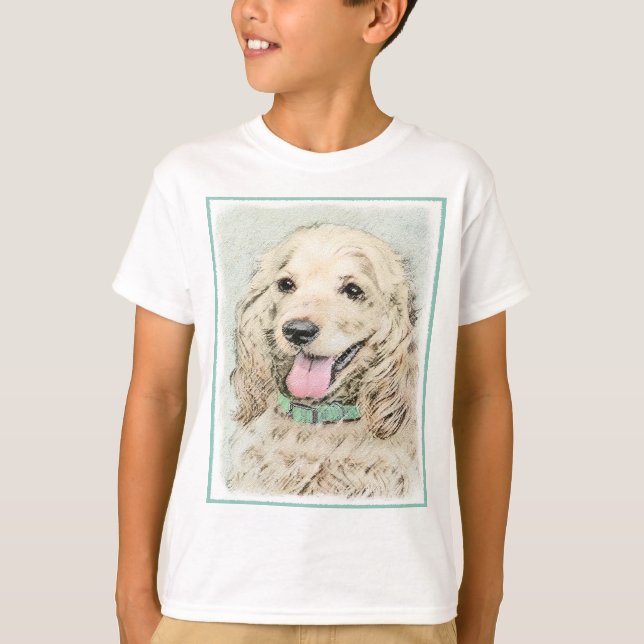 T-shirt Peinture de Cocker Spaniel Buff - Art de chien ori (Devant)