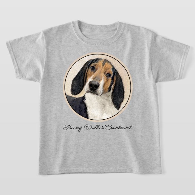 T-shirt Peinture de Coonhound de Treeing Walker - Œuvre d' (Poser)