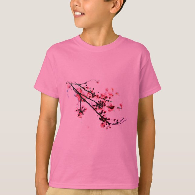 T-shirt Peinture de fleurs de cerisier (Devant)