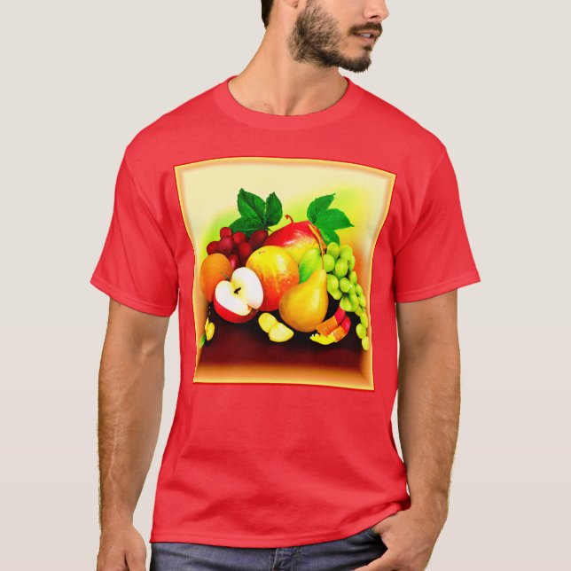 T-shirt Peinture de fruits tropicaux. Commandez dès mainte (Devant)