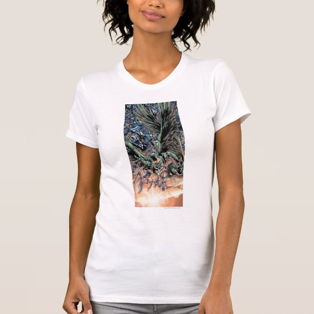 T-shirt Peinture de groupe de nuit la plus noire - Couleur (Devant)