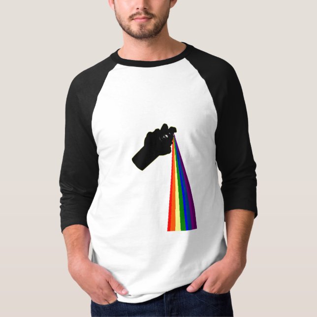 T-shirt Peinture de jet l'arc-en-ciel (Devant)