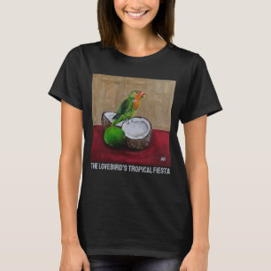 T-shirt Peinture de la fête tropicale de l'inséparable par