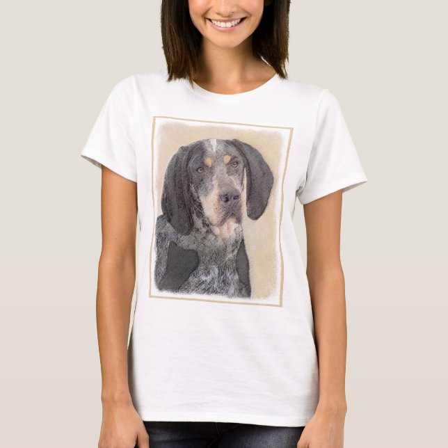 T-shirt Peinture de linge bluetick - mignon chien original (Devant)