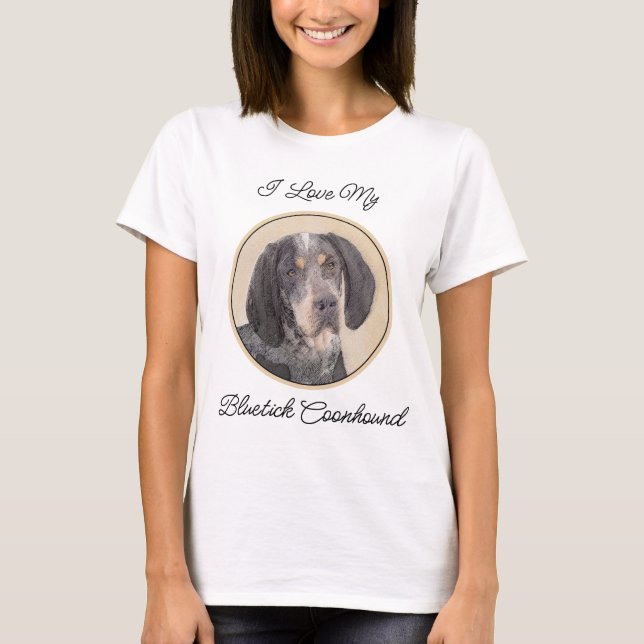 T-shirt Peinture de linge bluetick - mignon chien original (Devant)