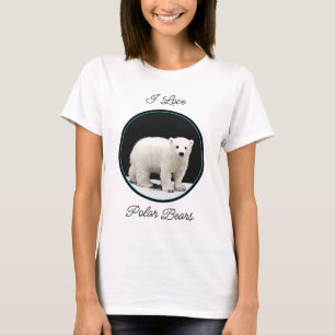 T-shirt Peinture de l'ours polaire - Oiginal Wildlife Art
