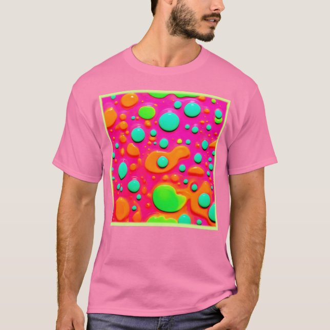 T-shirt Peinture de néon L'art de bulle (Devant)