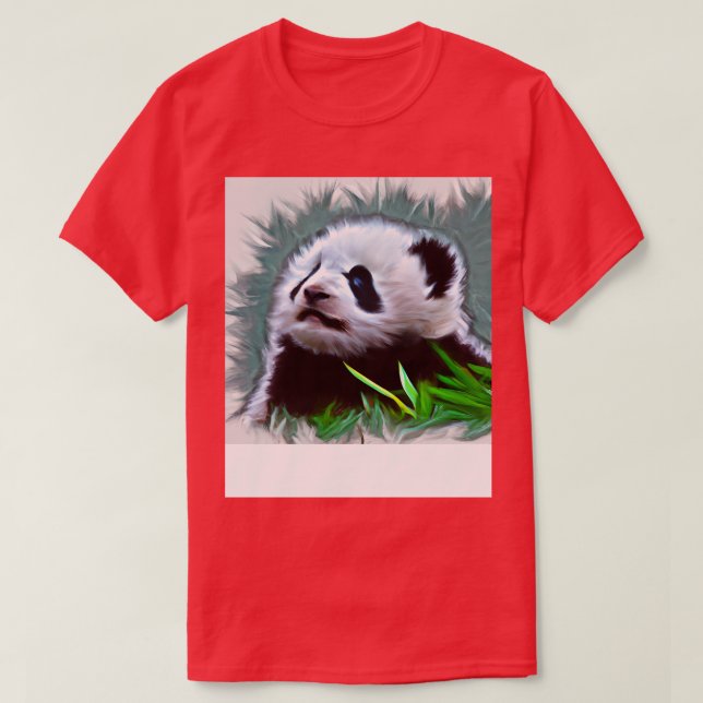 T-shirt Peinture de panda bébé (Design devant)