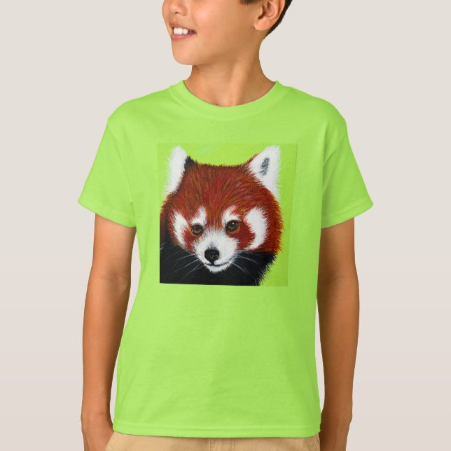 T-shirt Peinture de Panda roux (Devant)