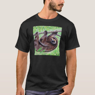 T-shirt Peinture de paresseux souriant