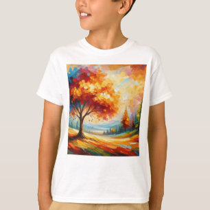 T-shirt Peinture de paysage avec des couleurs vives