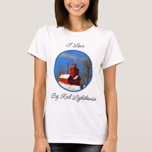 T-shirt Peinture de phare rouge - Art original (Devant)