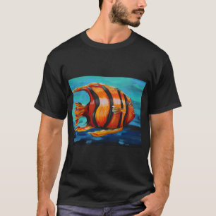 T-shirt Peinture de poisson ange acrylique 'En route pour