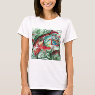 T-shirt Peinture de poissons de carpe de Koi