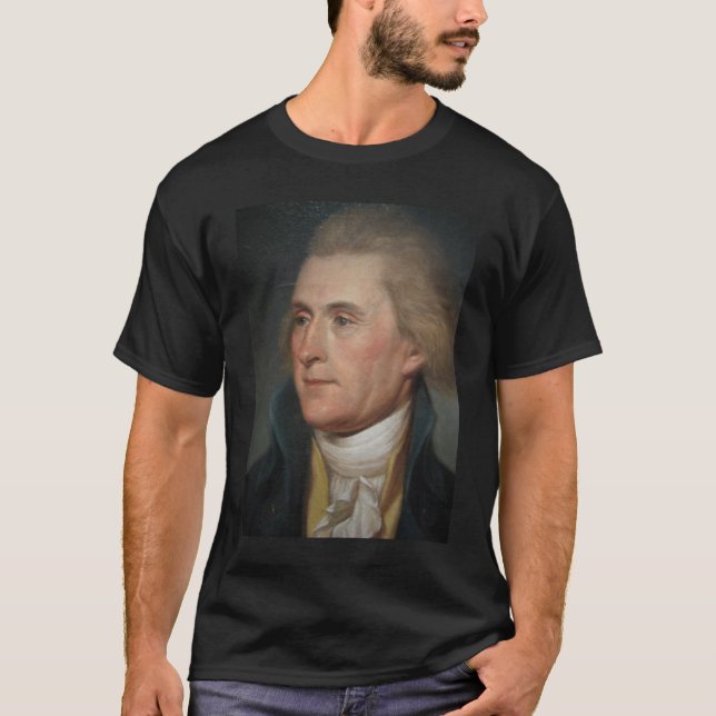 T-shirt Peinture de portrait de Thomas Jefferson (Devant)