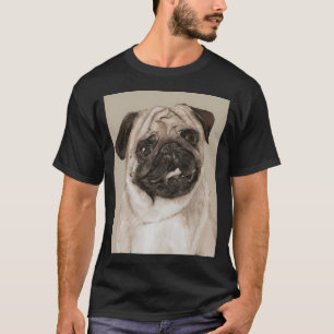 T-shirt Peinture de Pug