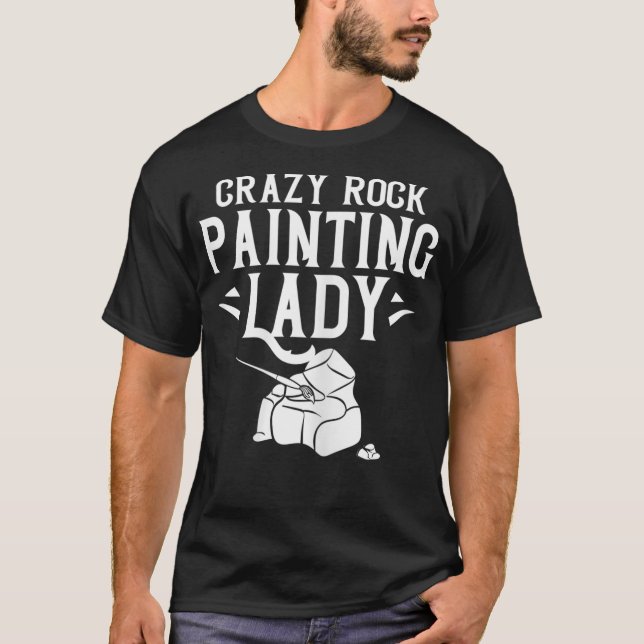 T-shirt Peinture de roche Artiste en pierre Idées de peint (Devant)