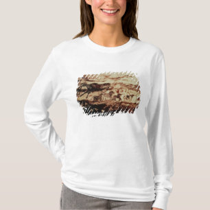 T-shirt Peinture de roche d'une vache à saut