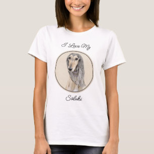 T-shirt Peinture de Saluki (Faune) - Cute Original Chien A