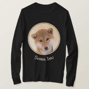 T-shirt Peinture de Shiba Inu (rouge) - Art original du ch