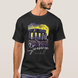 T-shirt Peinture de Stonehenge Angleterre Souvenir Stonehe