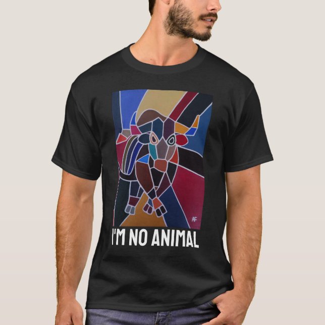 T-shirt Peinture de taureau abstrait par Alfred Fox (Devant)