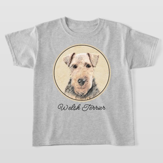 T-shirt Peinture de Terrier Gallois - Art Original de Chie (Poser)