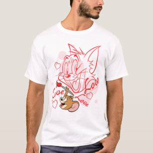 T-shirt Peinture de Tom et Jerry Valentine