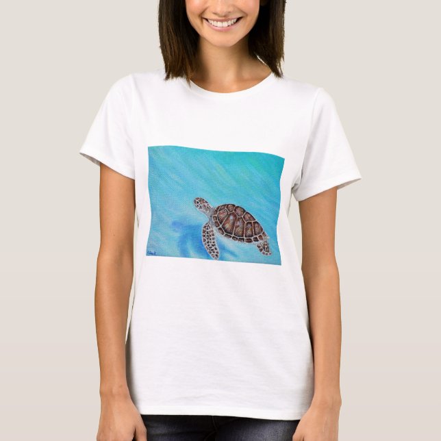 T-shirt Peinture de tortue marine (Devant)