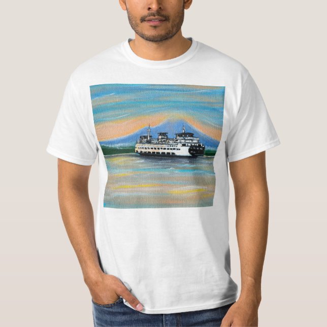 T-shirt Peinture de traversier Sunrise (Devant)