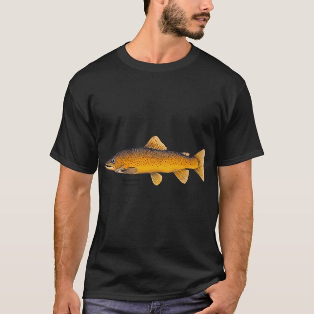 T-shirt Peinture de truite brune (Devant)