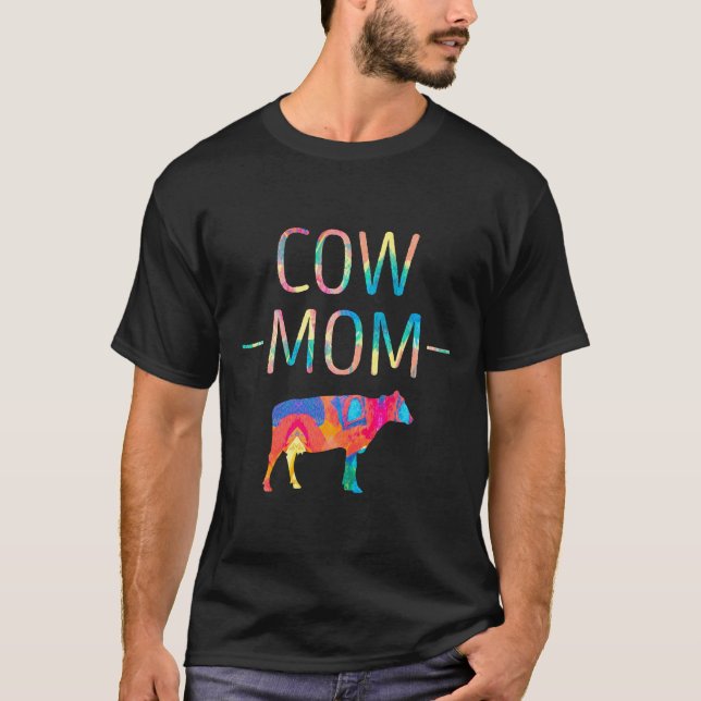 T-shirt Peinture de vache maman vache (Devant)