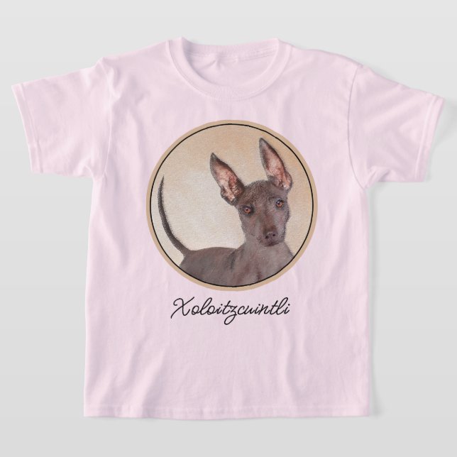 T-shirt Peinture de Xoloitzcuintli - Art de chien original (Poser)