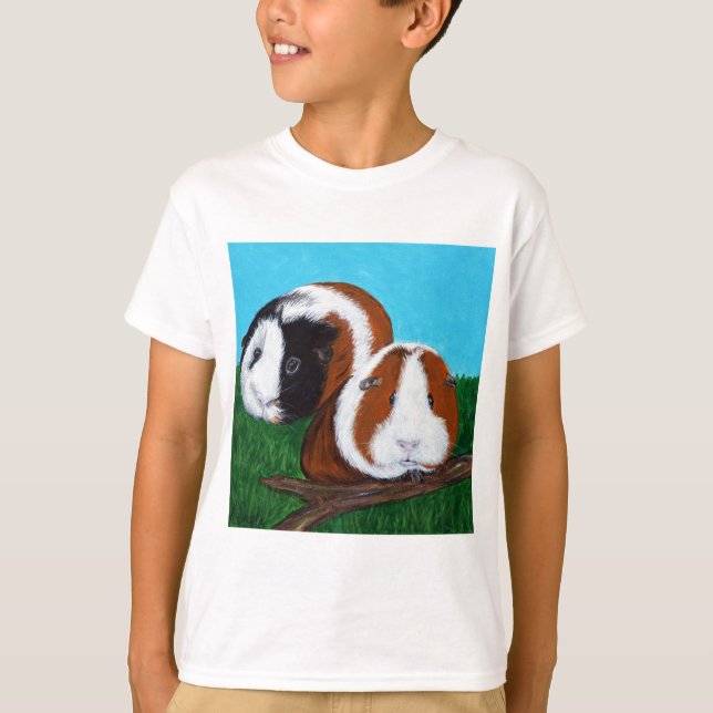T-shirt Peinture des cochons de Guinée (Devant)