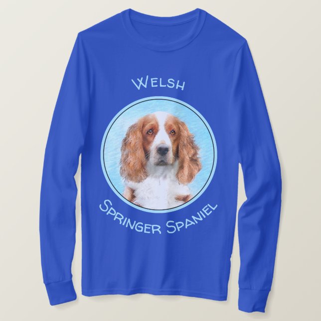 T-shirt Peinture d'espagnol Welsh Springer - Art original  (Design devant)
