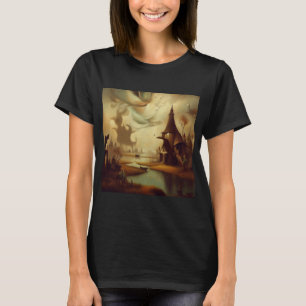 T-shirt Peinture d'Imaginaire 3 - Paysage médiéval