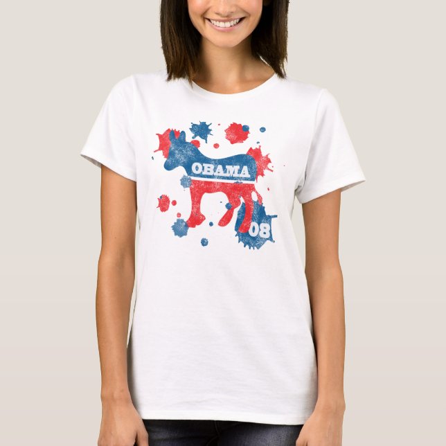 T-shirt Peinture d'Obama (Devant)
