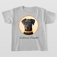 Peinture Doberman Pinscher non rognée Art original