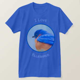 T-shirt Peinture d'oiseau bleu - art original d'oiseau
