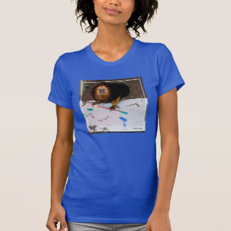 T-shirt Peinture D'or-Dirigée de Tamarin de lion
