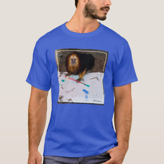 T-shirt Peinture D'or-Dirigée de Tamarin de lion