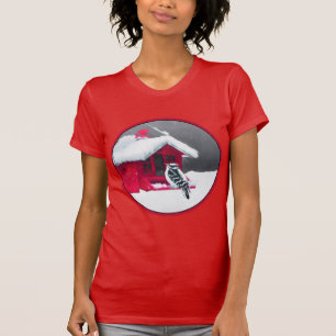 T-shirt Peinture Downy Woodpecker - Art original pour oise
