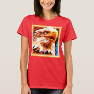 T-shirt Peinture d'un Visage d'Aigles Étonnant. Commandez
