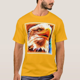 T-shirt Peinture d'un Visage d'Aigles Étonnant. Commandez