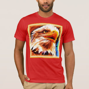T-shirt Peinture d'un Visage d'Aigles Étonnant. Commandez