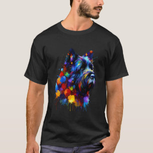 T-shirt Peinture éclaboussée Bouvier Des Flandres