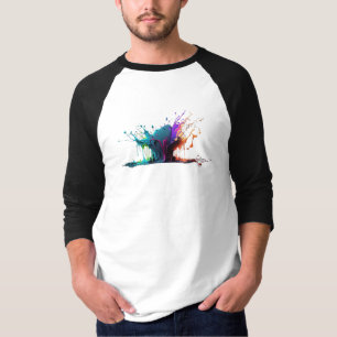 T-shirt Peinture éclatante colorée
